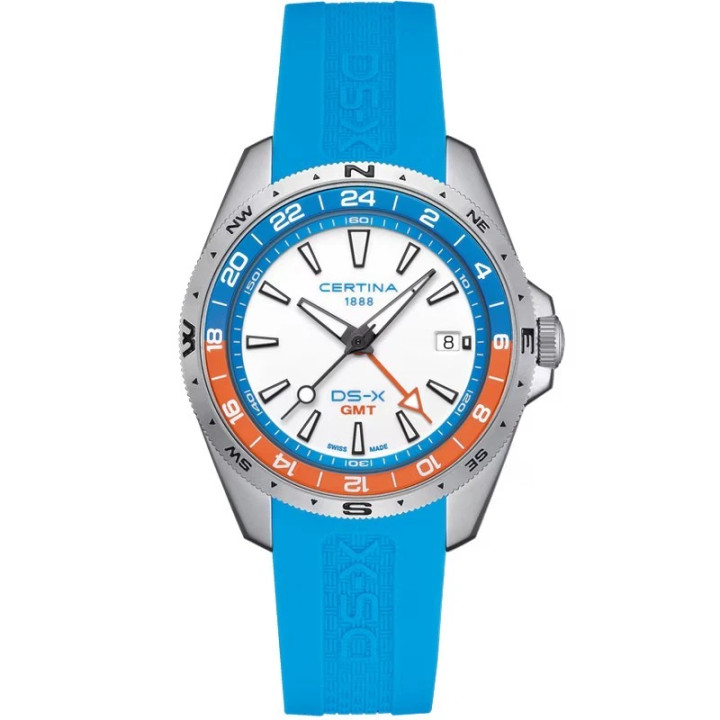 Certina DS-X GMT 41.2mm White Dial Men's Watch