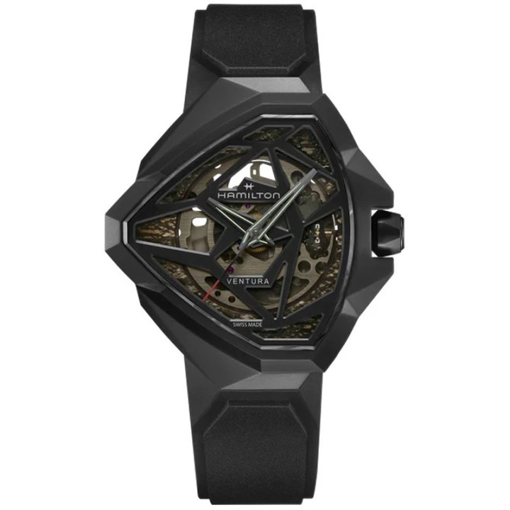 Hamilton Ventura Edge Skeleton Rubber Men's Watch