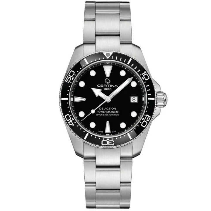 Certina DS Action Diver 38mm Powermatic 80 Black Dial Men's Watch