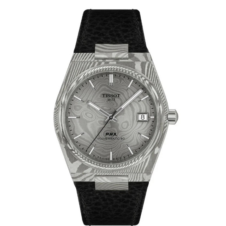 Tissot PRX Powermatic 80 38mm Grey (Damascus Steel) Dial Damascus Steel Men's Watch T1378079608100