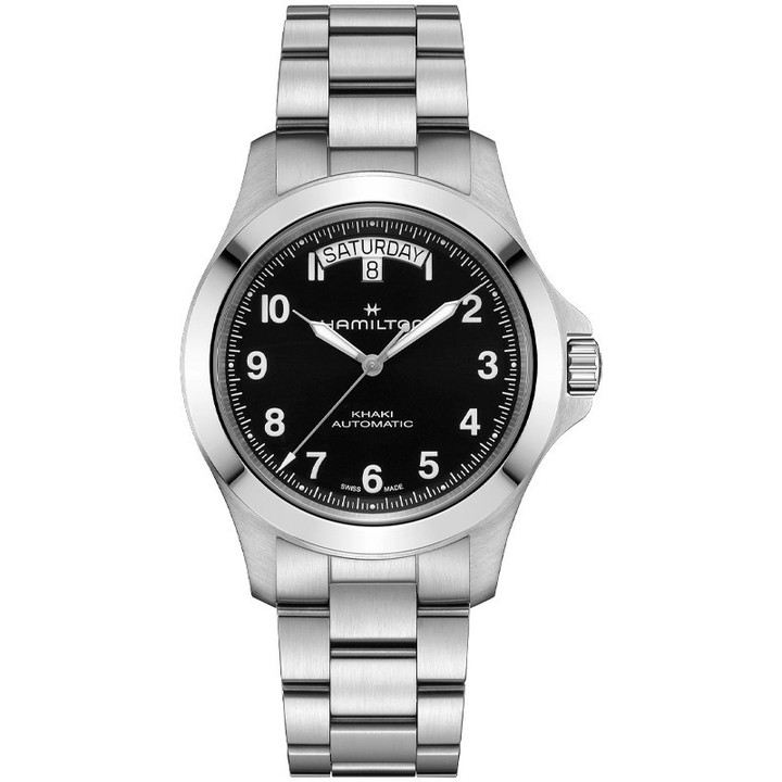 Hamilton Khaki Field King 40mm Black Dial Stainless Steel Bracelet Men's Watch H64475131