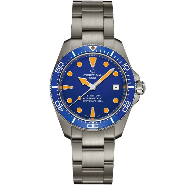 Certina DS Action Diver Titanium 38mm Blue Dial Men's Watch C0488074404100