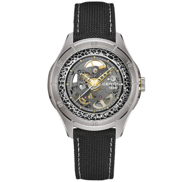 Certina DS Skeleton Limited Edition 42mm Grey Dial Titanium Men's Watch C0424075608110