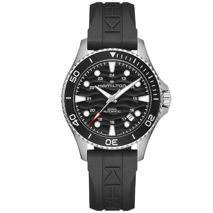 Hamilton Khaki Navy Scuba Auto 40mm Black Dial Rubber Men's Watch H82415330