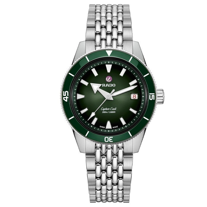 Rado Captain Cook Automatic 39mm Green Gradient Dial Men's Watch R32223313