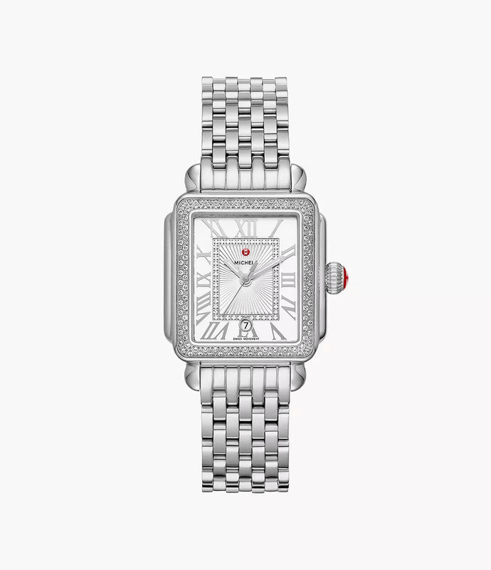 MICHELE Deco Madison Mid 31mm Diamond Silver Dial Women's Watch MWW06G000001