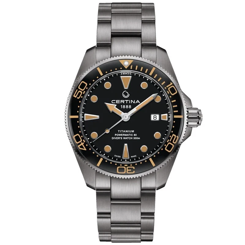 Certina DS Action Diver 43mm Powermatic 80 Black Dial Men's Watch C0326074405100