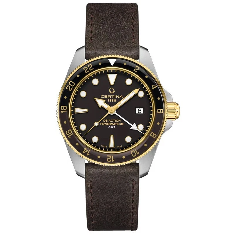 Certina DS Action GMT Powermatic 80 41mm Black Dial Men's Watch C0329292605100