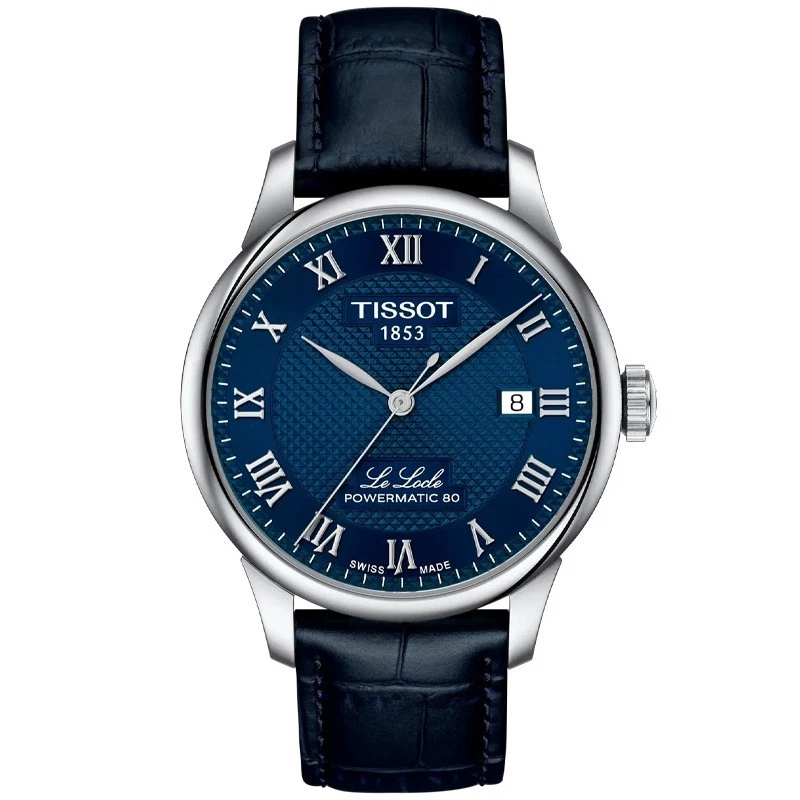 Tissot Le Locle Automatic 39.3mm Blue Dial Stainless Steel Case Leather Strap Men's Watch T006.407.16.043.00