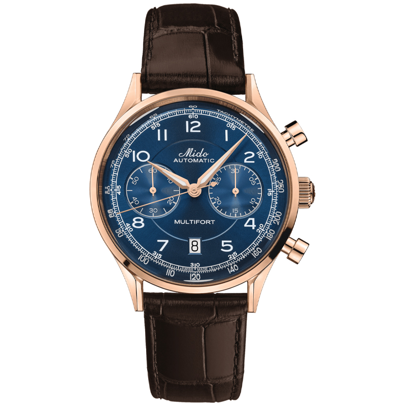 Mido Multifort Patrimony Chronograph Chronograph 42mm Blue Dial