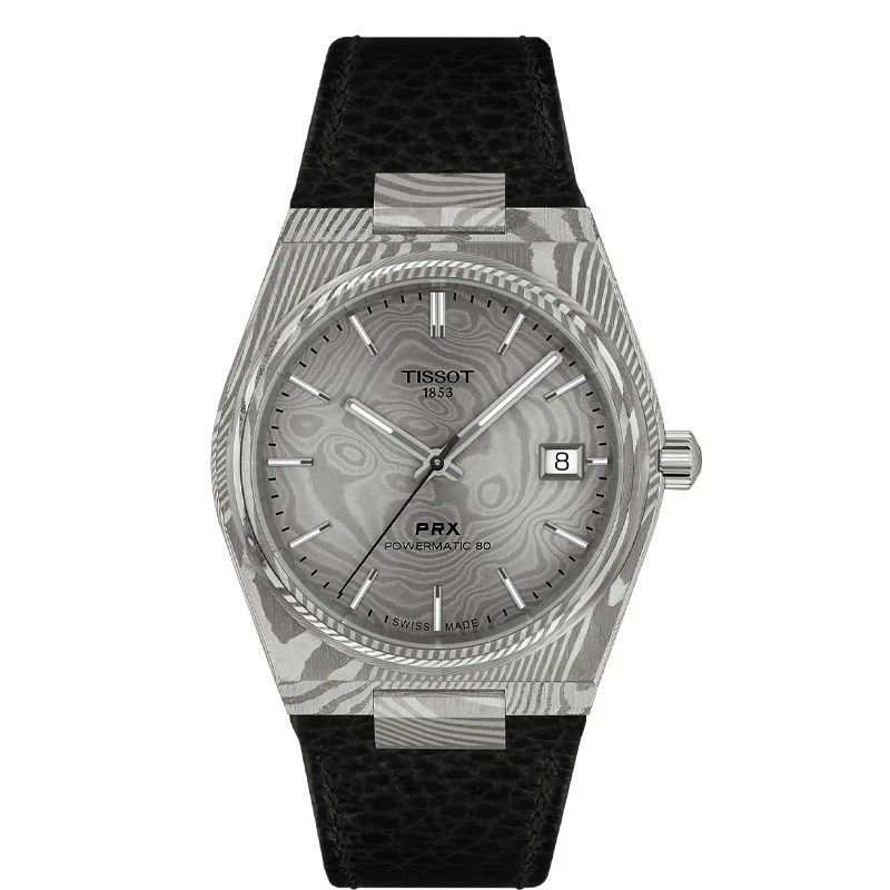 Tissot PRX Powermatic 80 Damascus Steel 38mm Grey Dial Stainless Steel Bracelet Men's Swiss Automatic Watch T137.807.96.081.00 T1378079608100