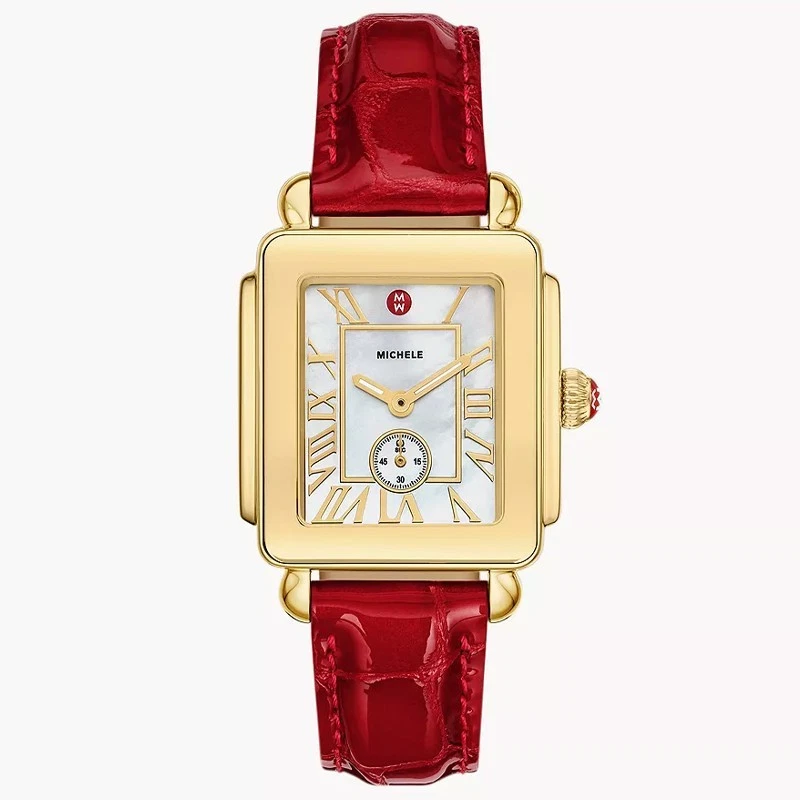 Michele Deco Sport Mid Gold-Plated 31mm White Dial Women's Watch MWW06H000005