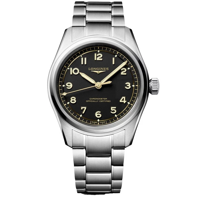 Longines Spirit Pilot 39mm Black Dial Steel Men's Watch L38094536