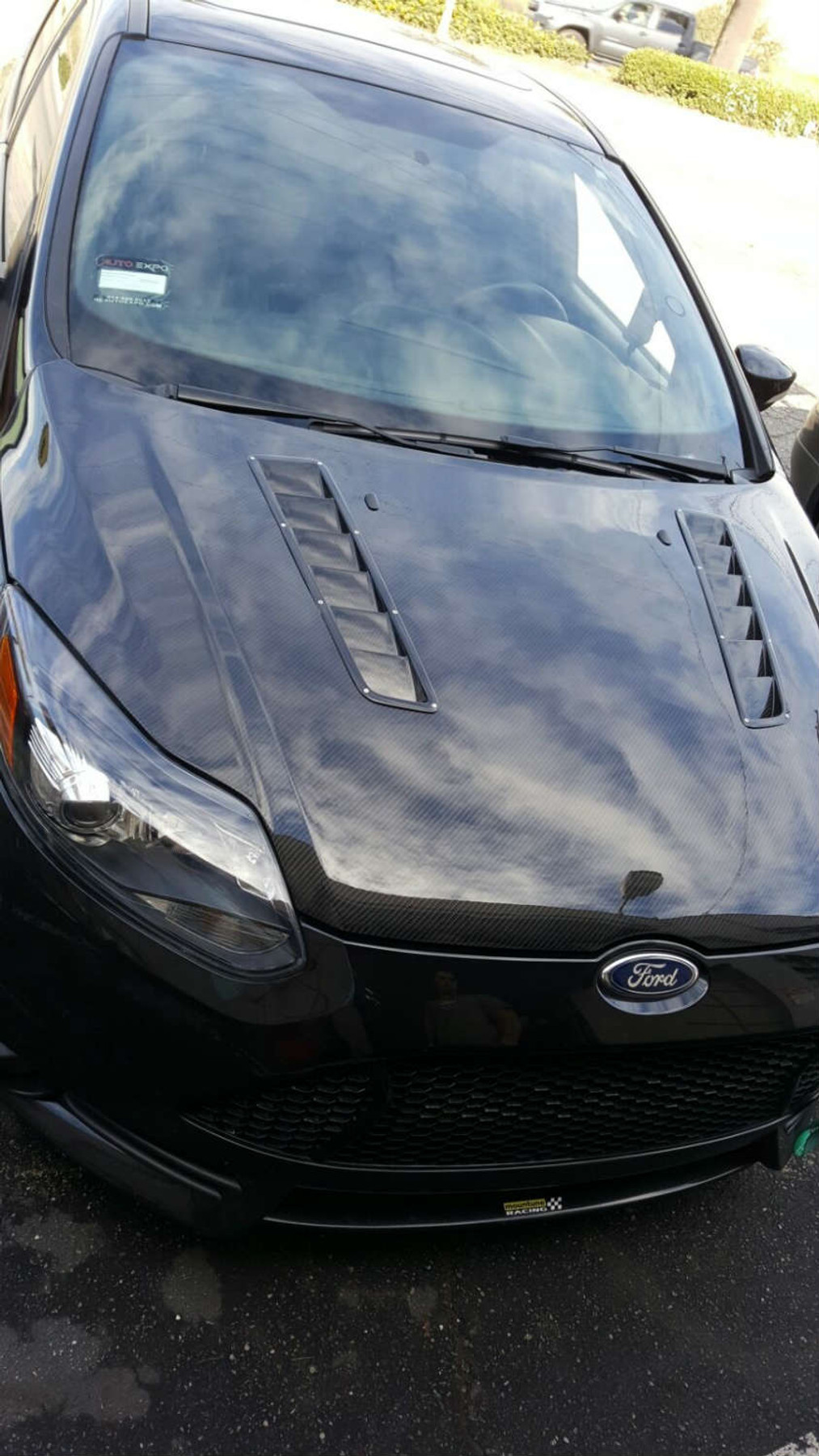 Schwarz Carbon Faser für Ford Transit Nach 2012 2013 2014 2015