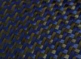 Dual Blue Carbon/ Kevlar Twill Weave Option