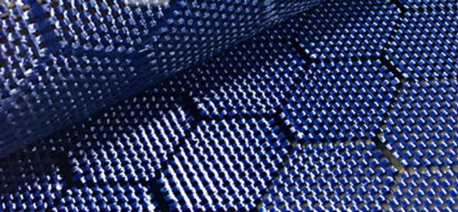 Hexagonal Blue Carbon Weave Option