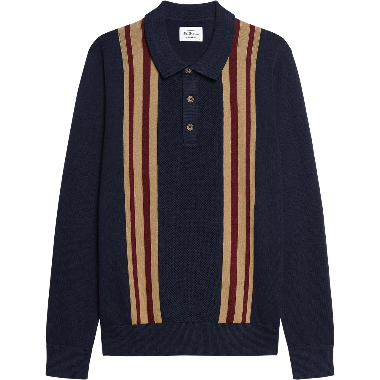 [Ben Sherman Mod Stripe Knitted Polo]