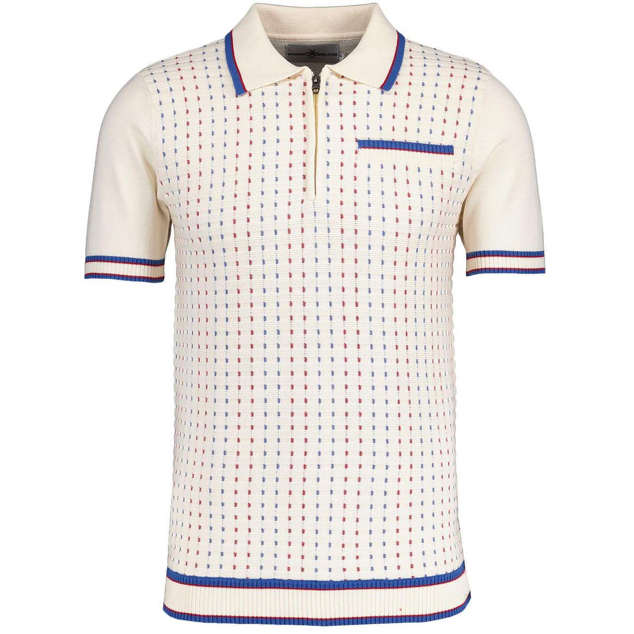 Miles MADCAP ENGLAND Mod Jacquard Knit Polo SW