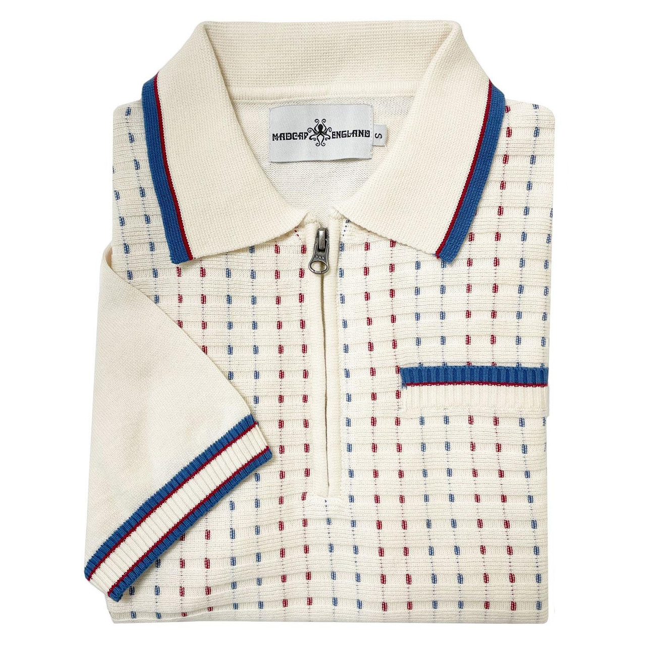 トップス opium england logo knit polo shirts madcap-england-coltrane-