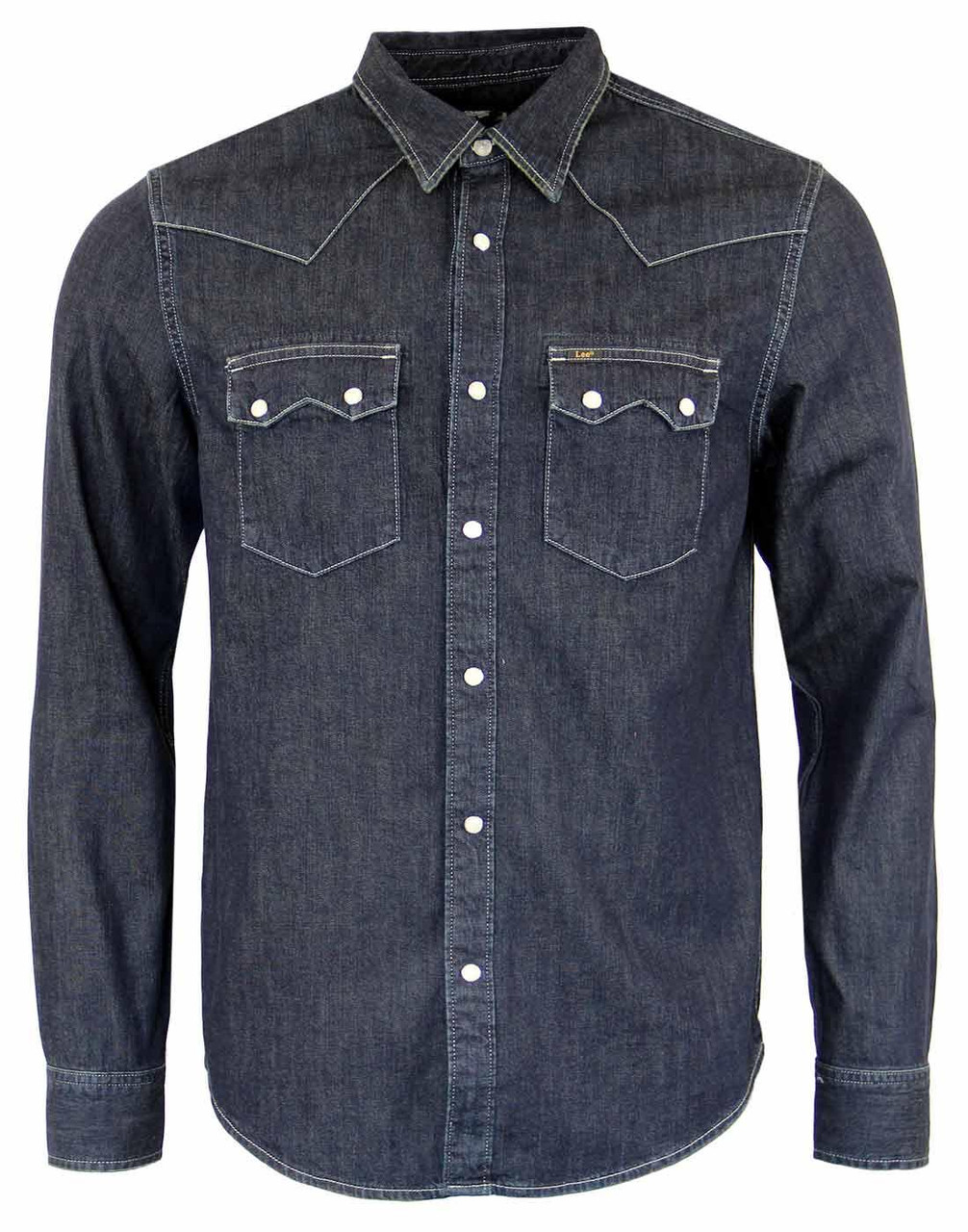 トップス 70s Lee RIDERS Polyester Western Shirts Vintage 70s Blue Plaid Knit Western Shirt, Lee – The Hip