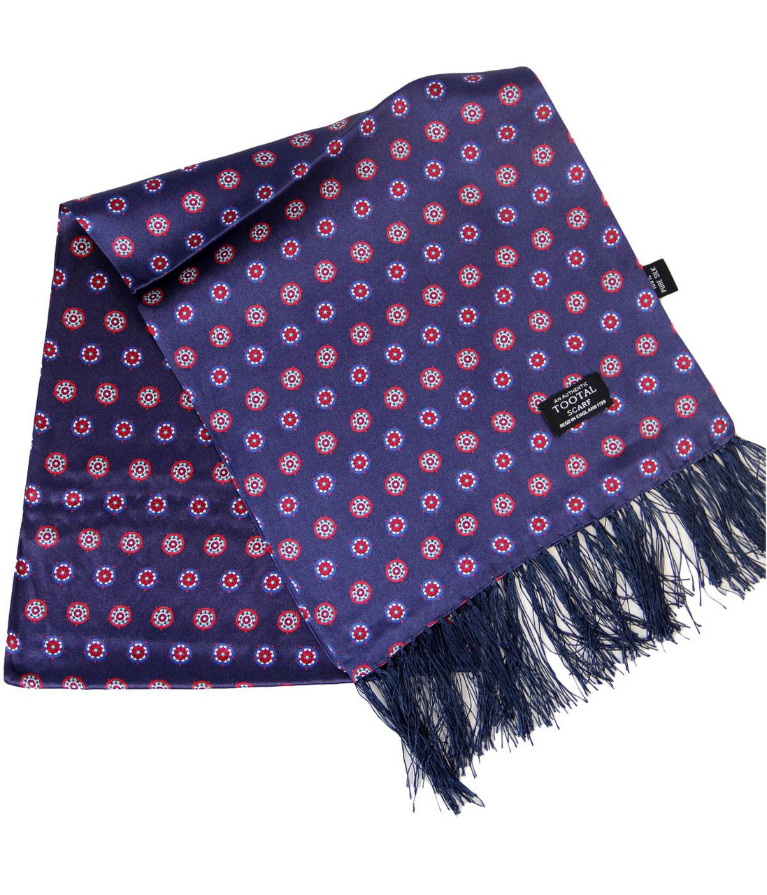 小物 Tootal Scarf Tootal Ocean Blue Double Paisley Fringed Rayon Scarf | Tootal