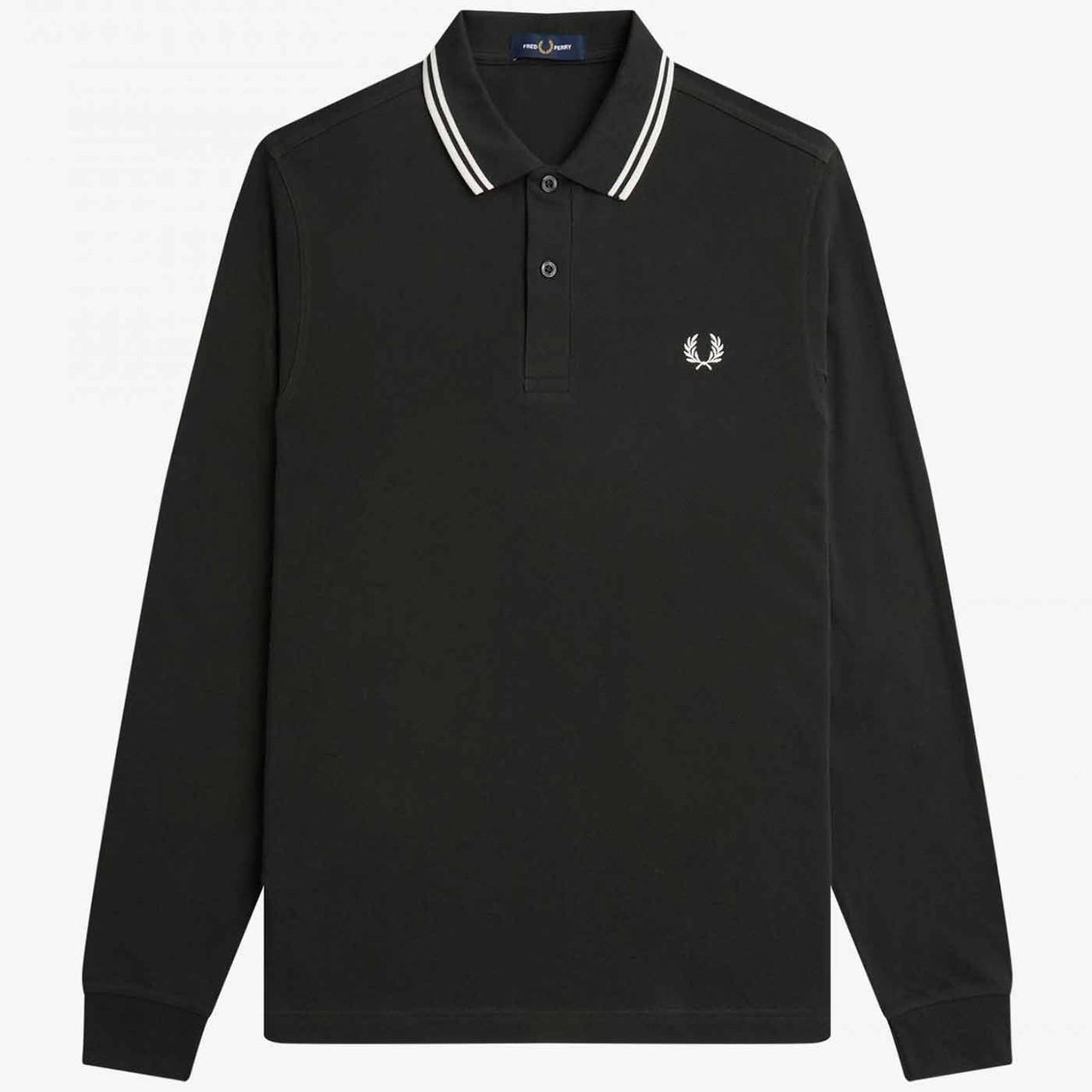 M3636 FRED PERRY Mod L/S Twin Tipped Polo (NG/SW)