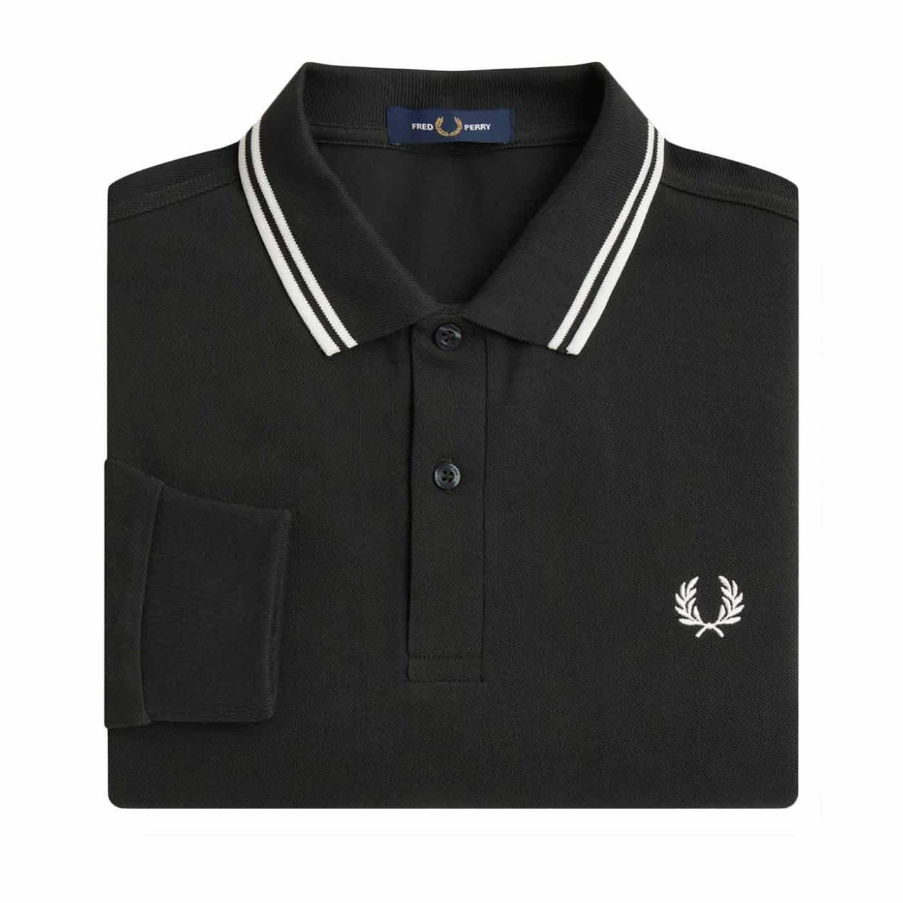 M3636 FRED PERRY Mod L/S Twin Tipped Polo (NG/SW)