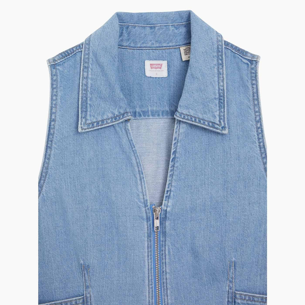 Levi® Women's Lilou Retro 90s Denim Zip Vest Blue - Main Image