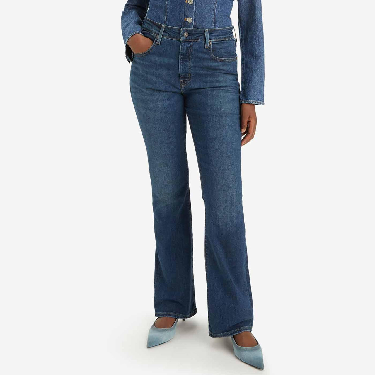 0725♡ Levi's® 725™ High Rise Bootcut Jeans (Blue Wave)