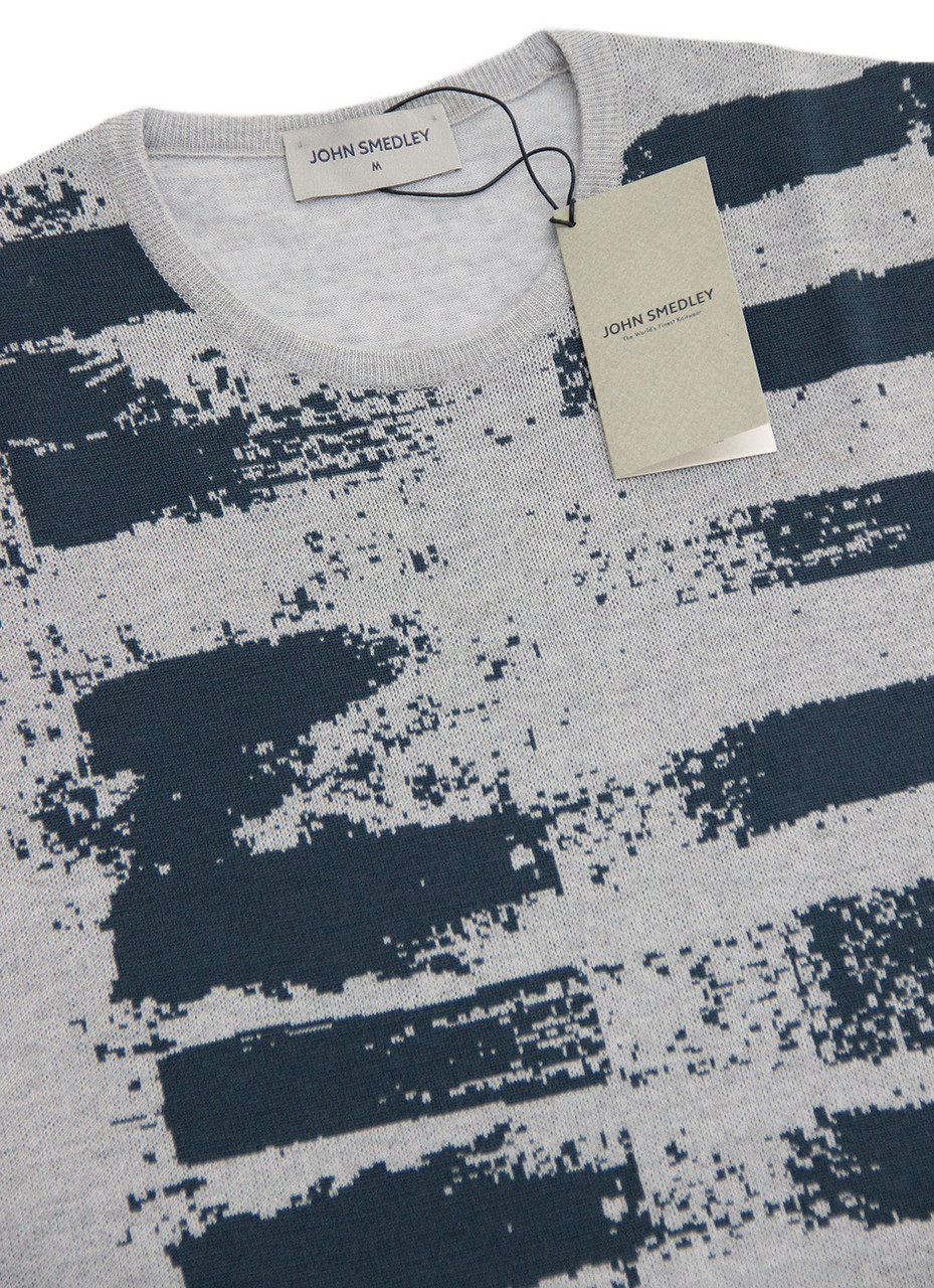 JOHN SMEDLEY Painted Stripe 70s Merino Wool Jumper