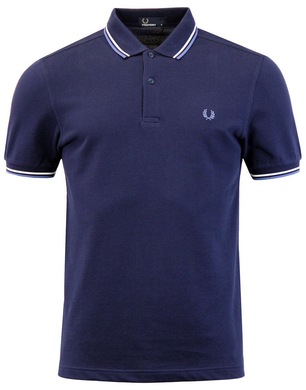 FRED PERRY M3600 Mod Twin Tipped Polo Shirt - Blue FRED PERRY M3600 Mod Twin Tipped Polo Shirt - Blue