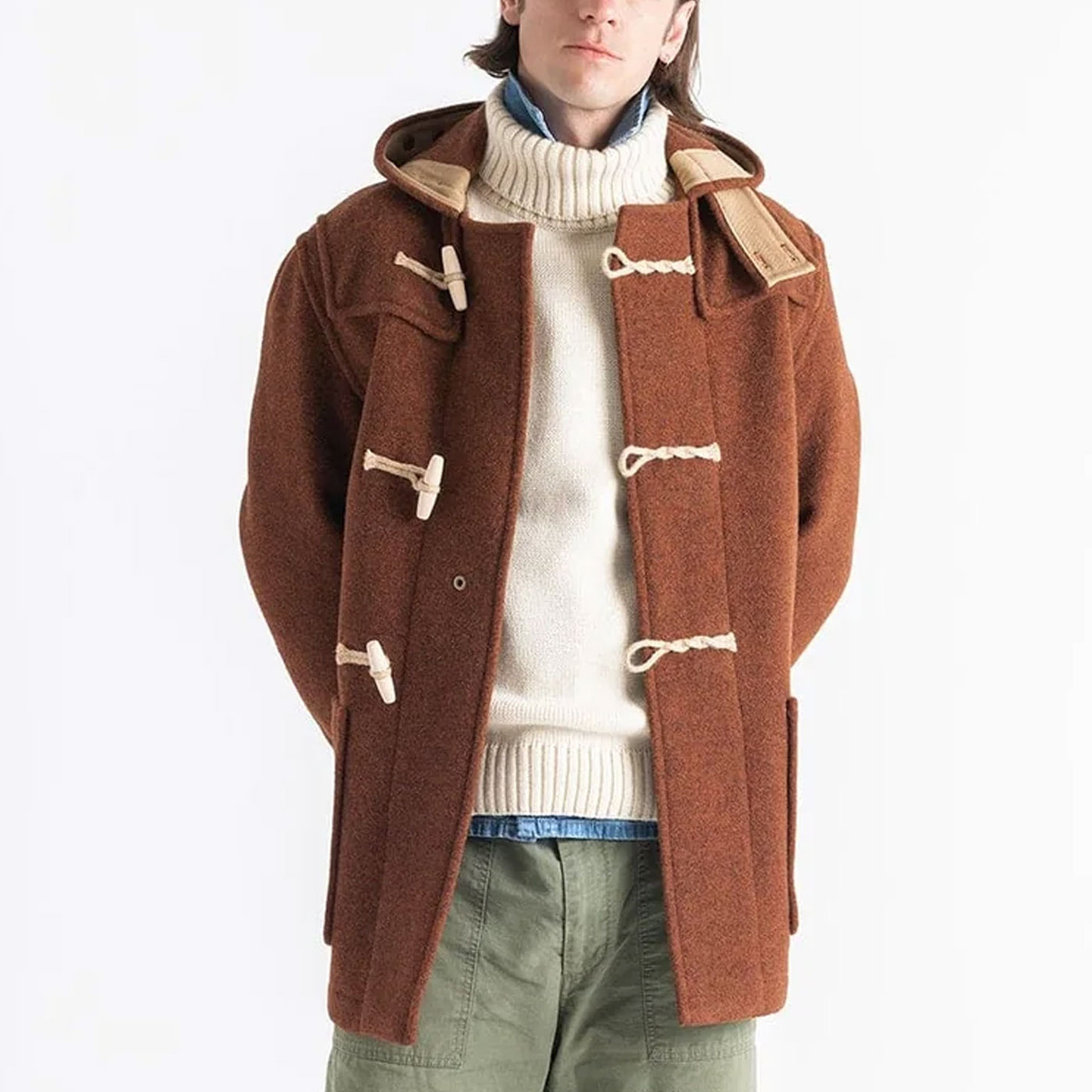 Gloverall Mid Monty Made in England Duffle in Rust