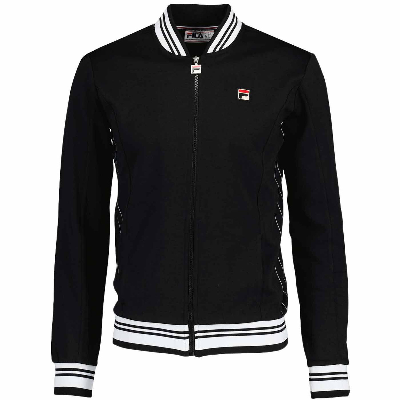 FILA 90年代　track jacket Vintage FILA Velour Navy Blue Track Jacket 90s Logo Graphic