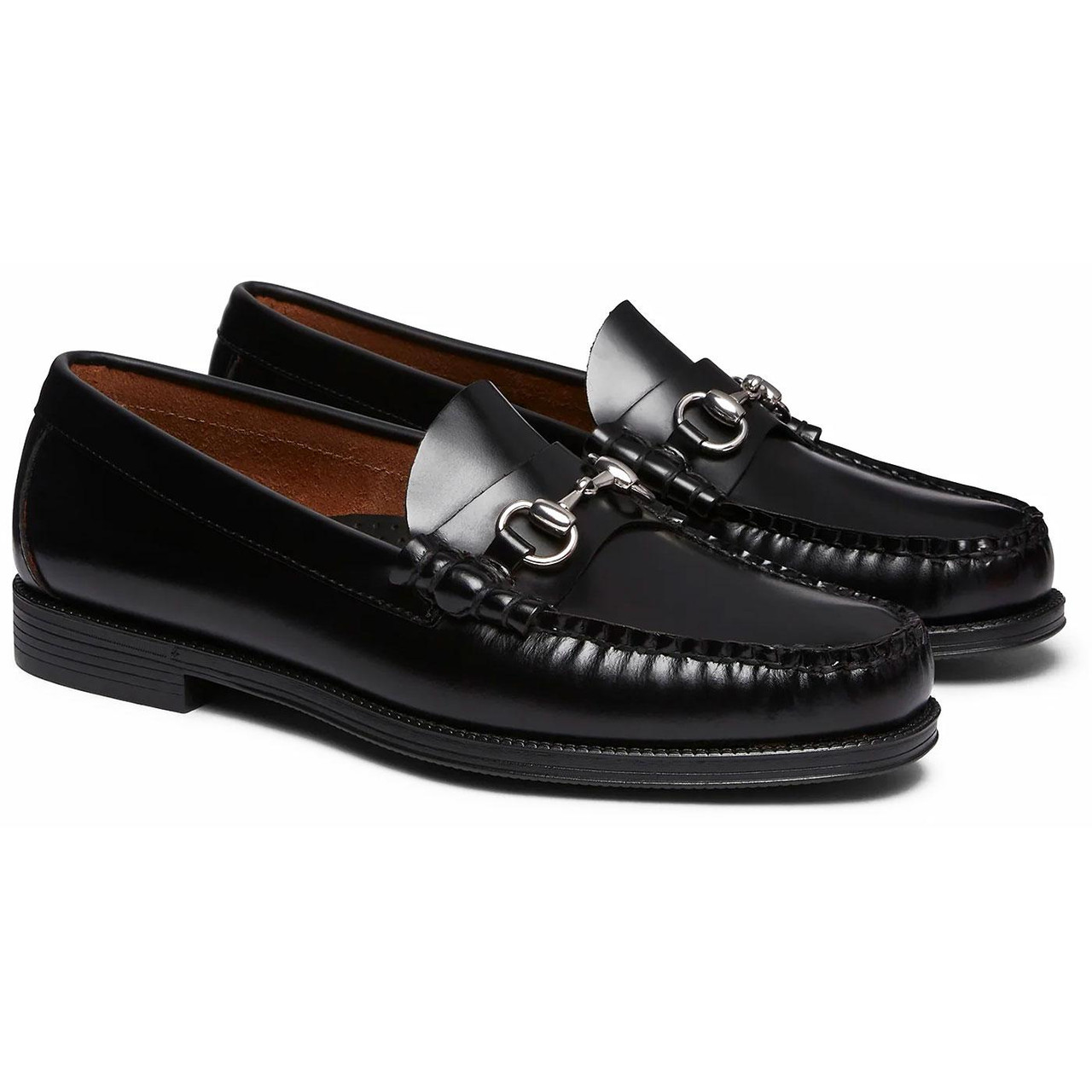 Easy Lincoln Bass Weejuns Leather Chain Loafers B