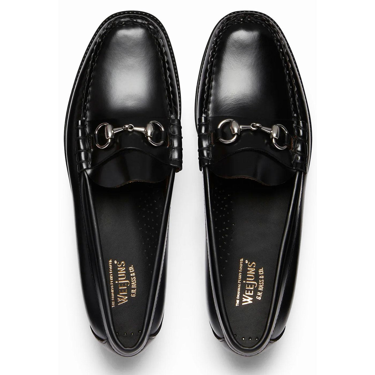 WEejuns Lincoln Moc Liner ブラック US 6 Easy Lincoln Bass Weejuns Leather Chain Loafers B