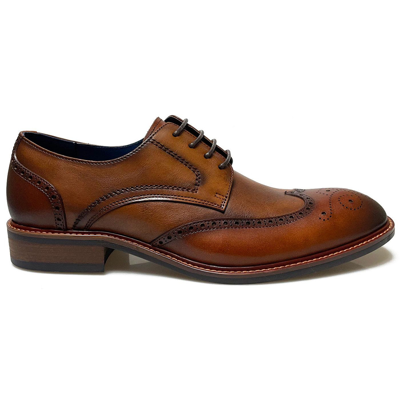 Lough Paolo Vandini Retro Leather Derby Brogues T display picture 2