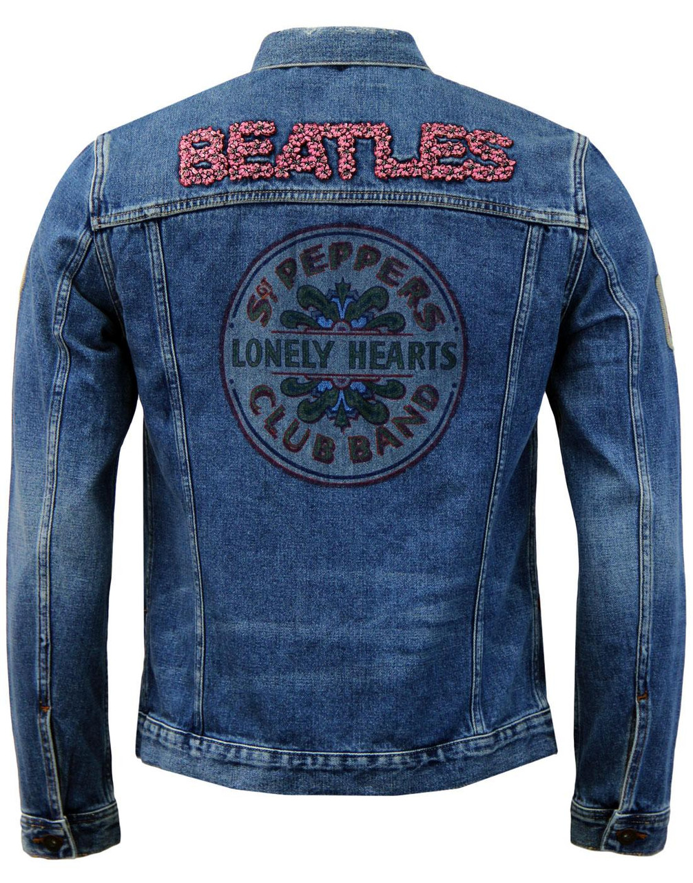 Pretty green BEATLES 刺繍デニムジャケット PRETTY GREEN x BEATLES Lonely Hearts Denim Jacket