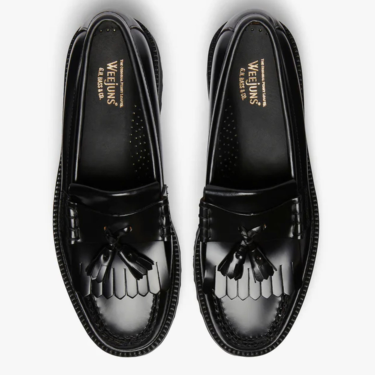 Bass Weejuns Layton 90s Mod Kiltie Loafers in Black