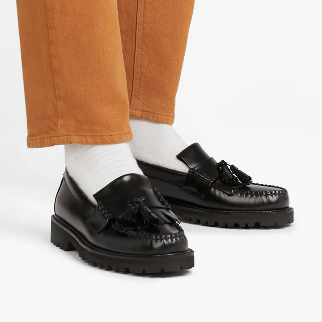 Bass Weejuns Layton 90s Mod Kiltie Loafers in Black