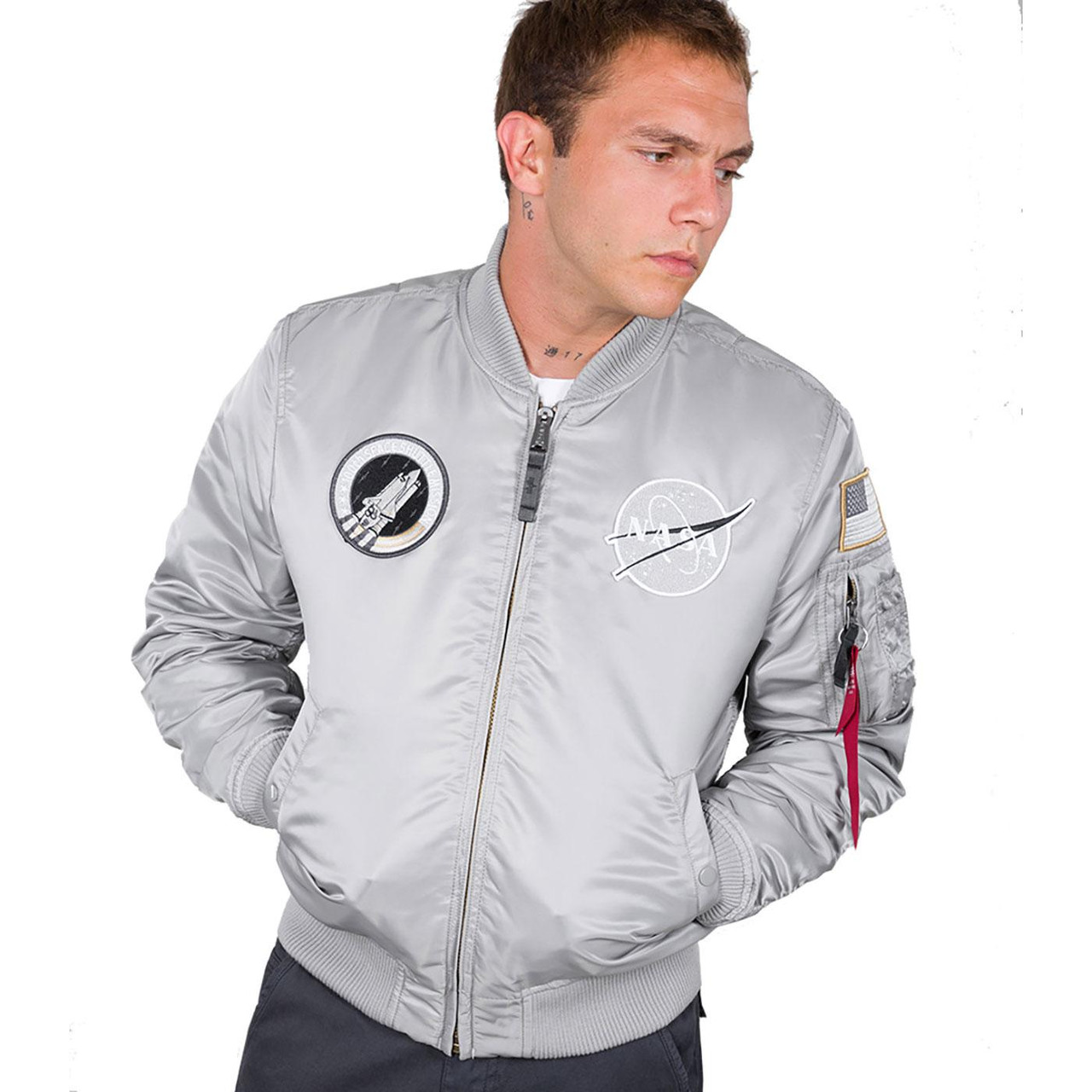 Alpha Industries　MA-1 アポロ　NASA Alpha Industries MA-1 Tight Apollo Silver | Hypebeast
