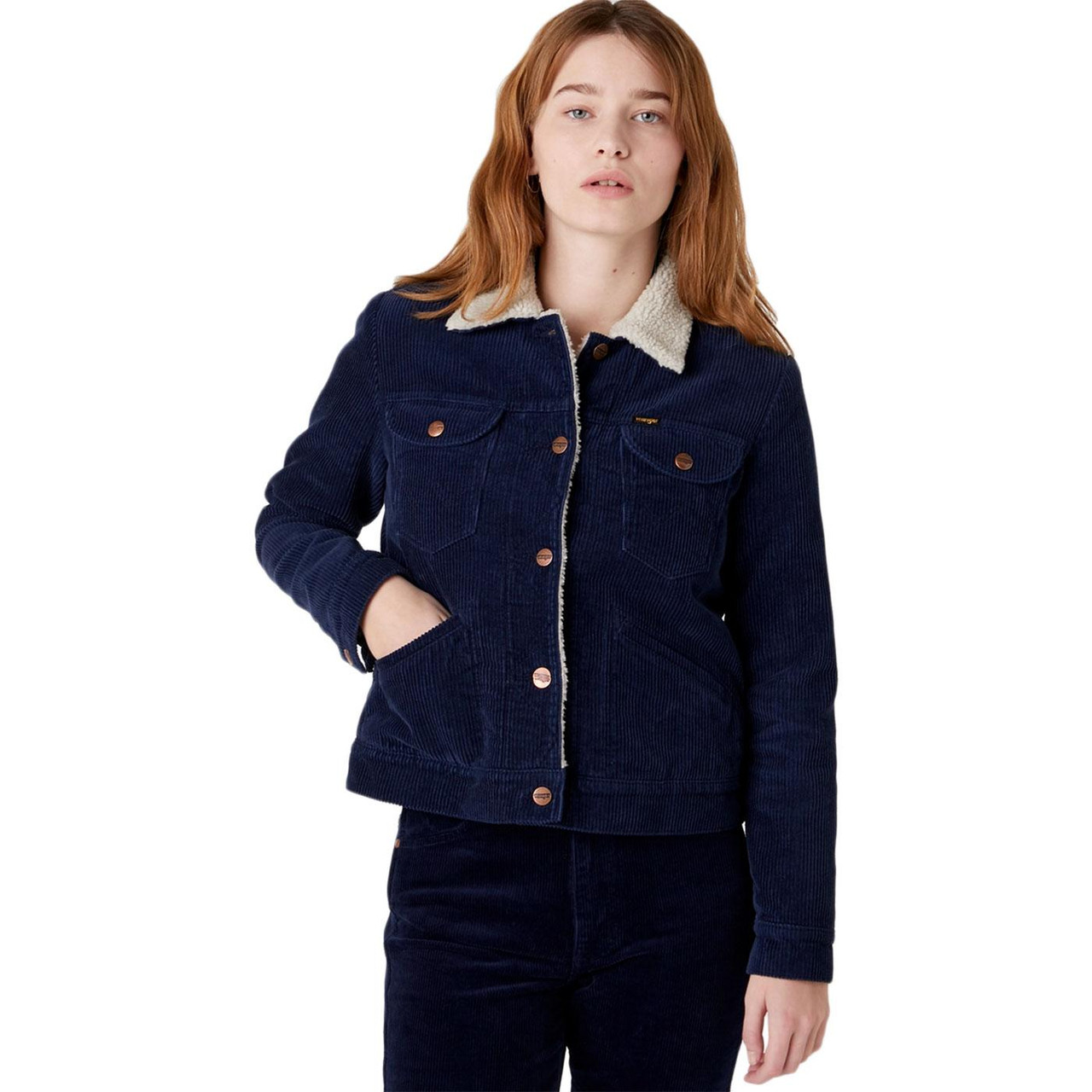 WRANGLER 124WJ Women's Ink Cord Sherpa Jacket