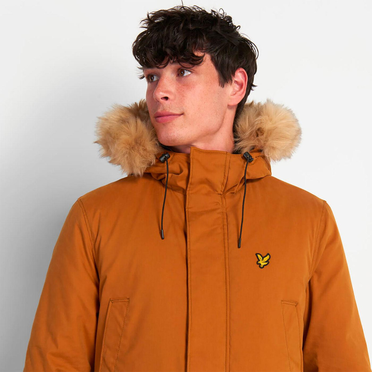 LYLE SCOTT Mens Retro Mod Winter Parka Caramel