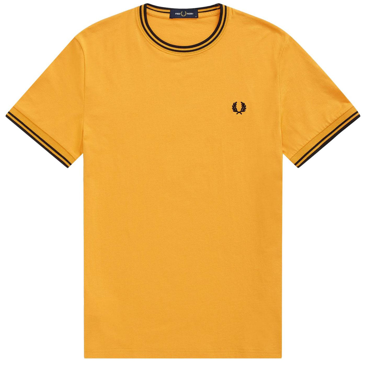 【FRED PERRY】 Twin Tipped T-Shirt Fred Perry performance tennis twin tipped t-shirt in black