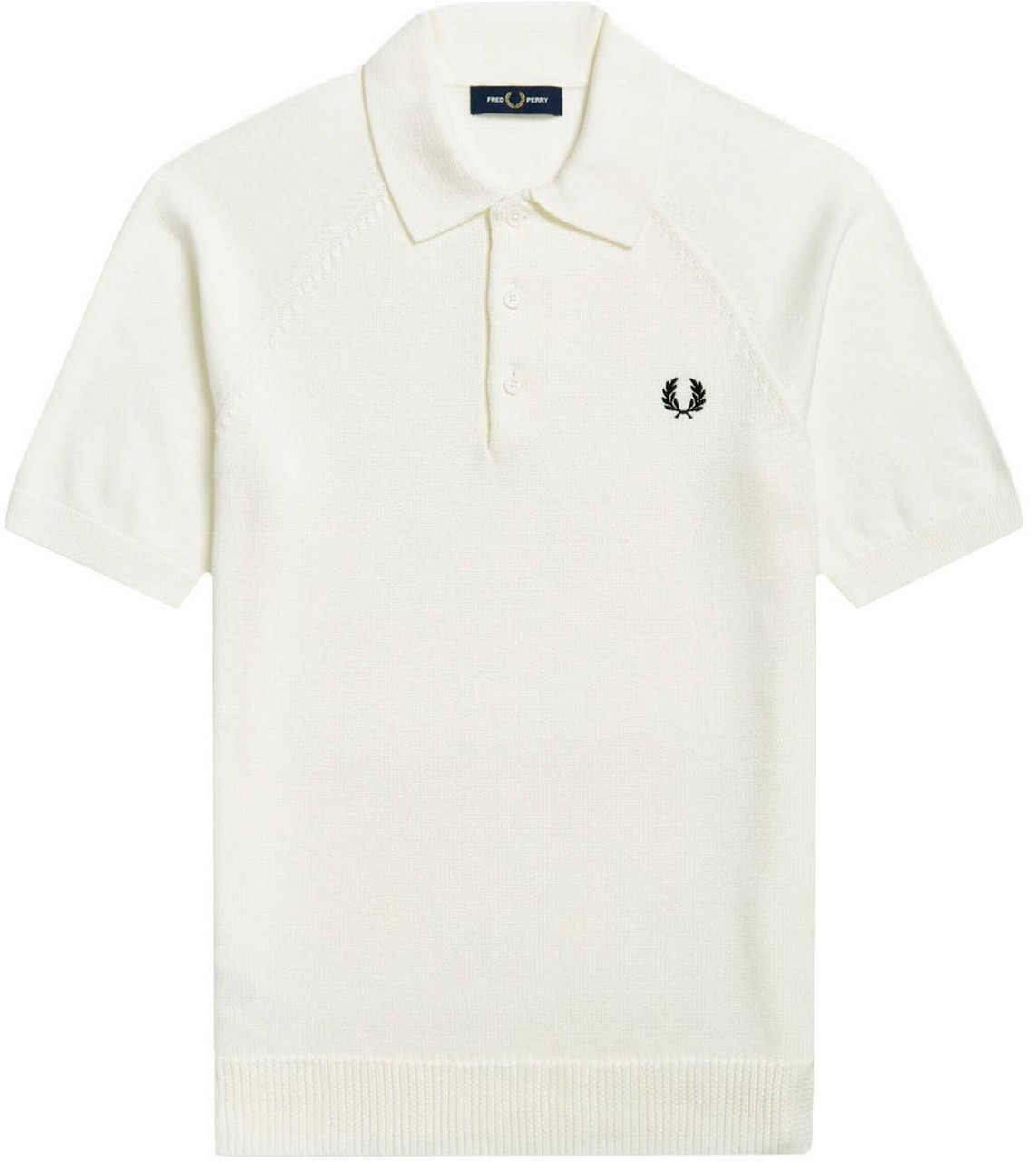 FRED PERRY Retro Mod Textured Knitted Polo Shirt