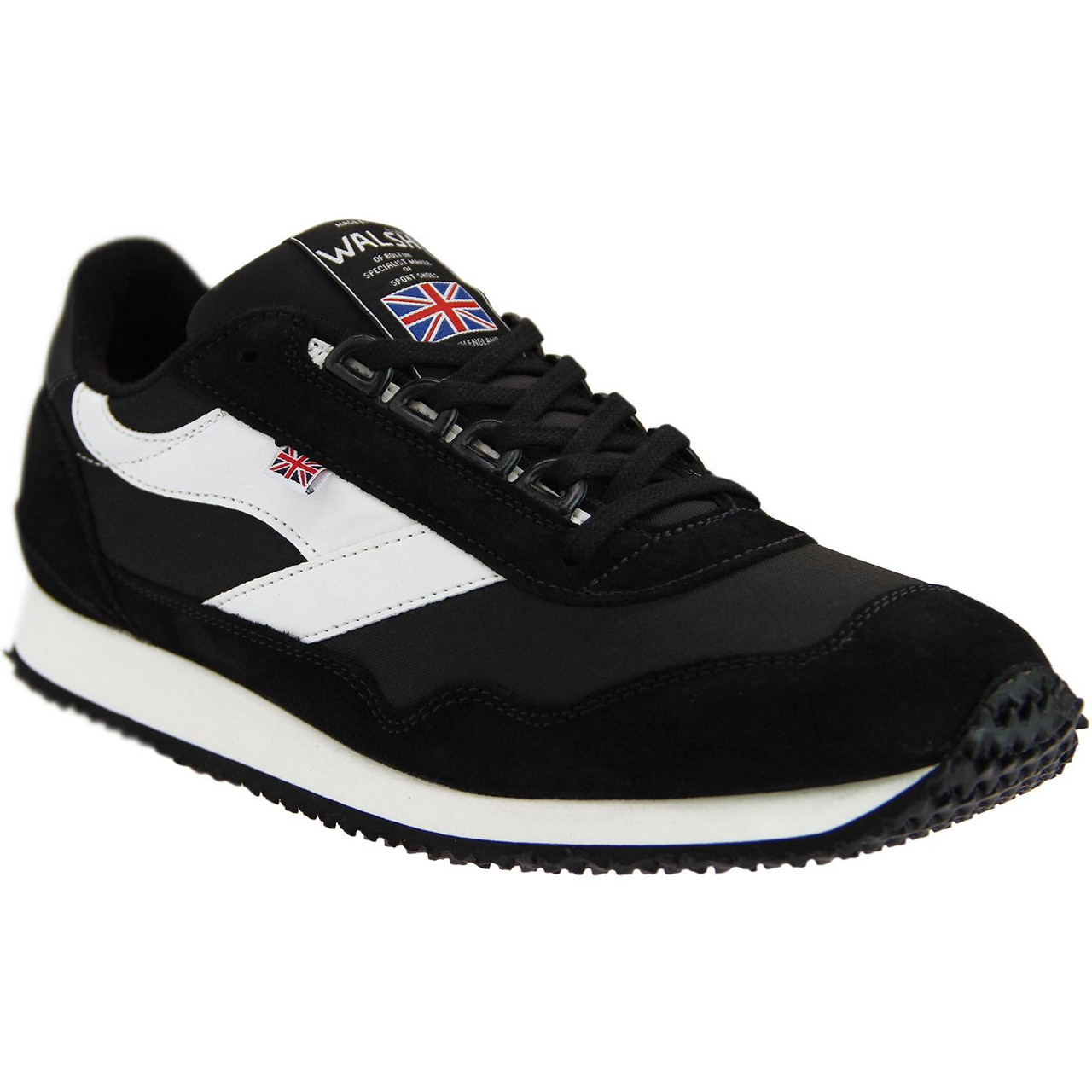 靴 WALSH ENSIGN BLK made in England Ensign WALSH Made in England Retro Trainers B/W
