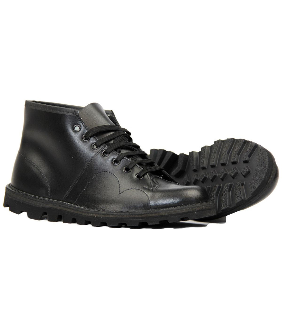 40〜50s leather monkey boots dead stock Men's Black 1960s Leather Monkey Boots – Mazeys UK