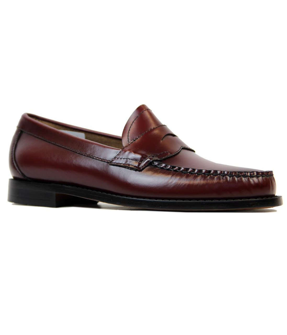 Bass Weejuns Heritage Logan Mod Penny Loafers in Wine