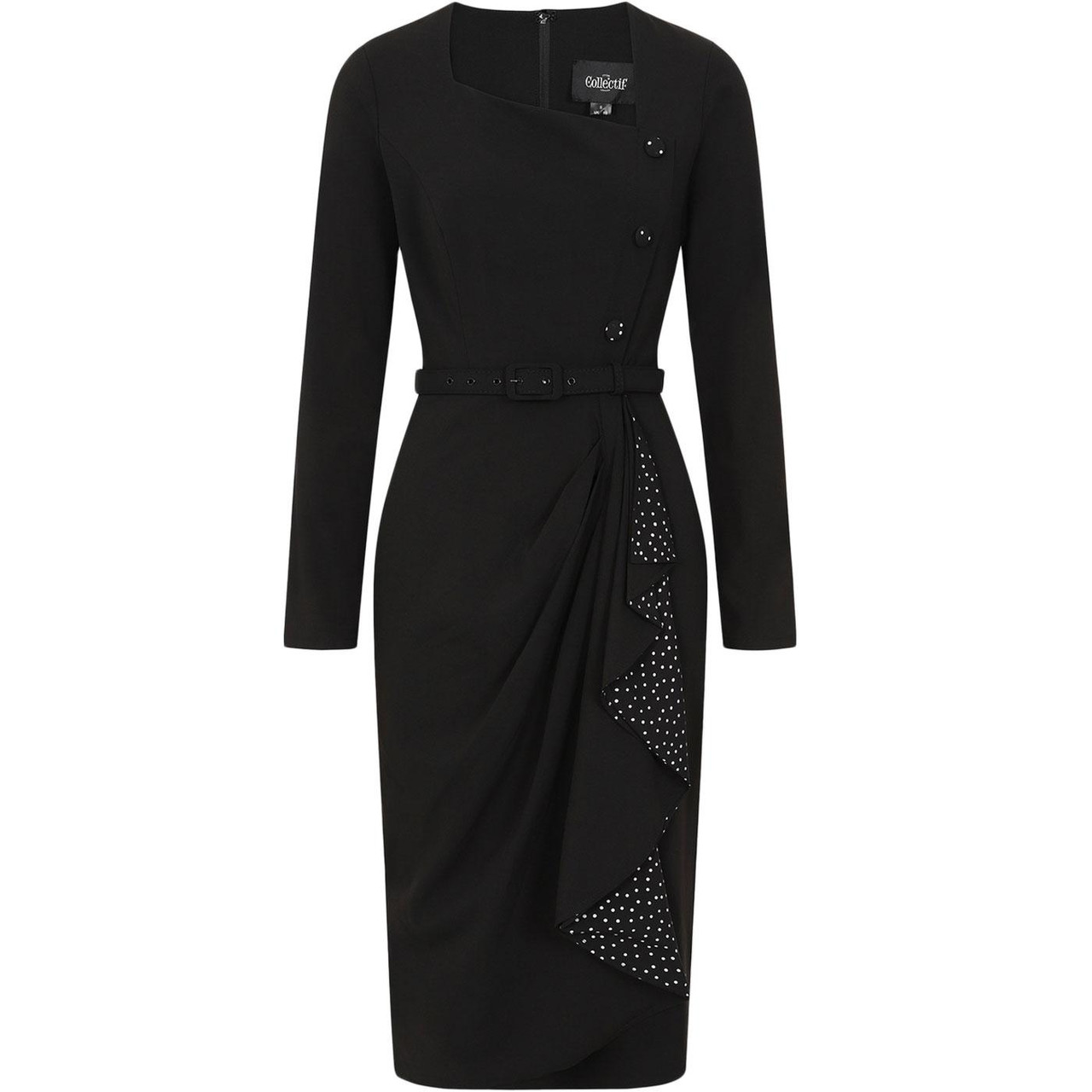 black dress outfit formal Lady Black Tie - Kennedy Midi Dress - Black