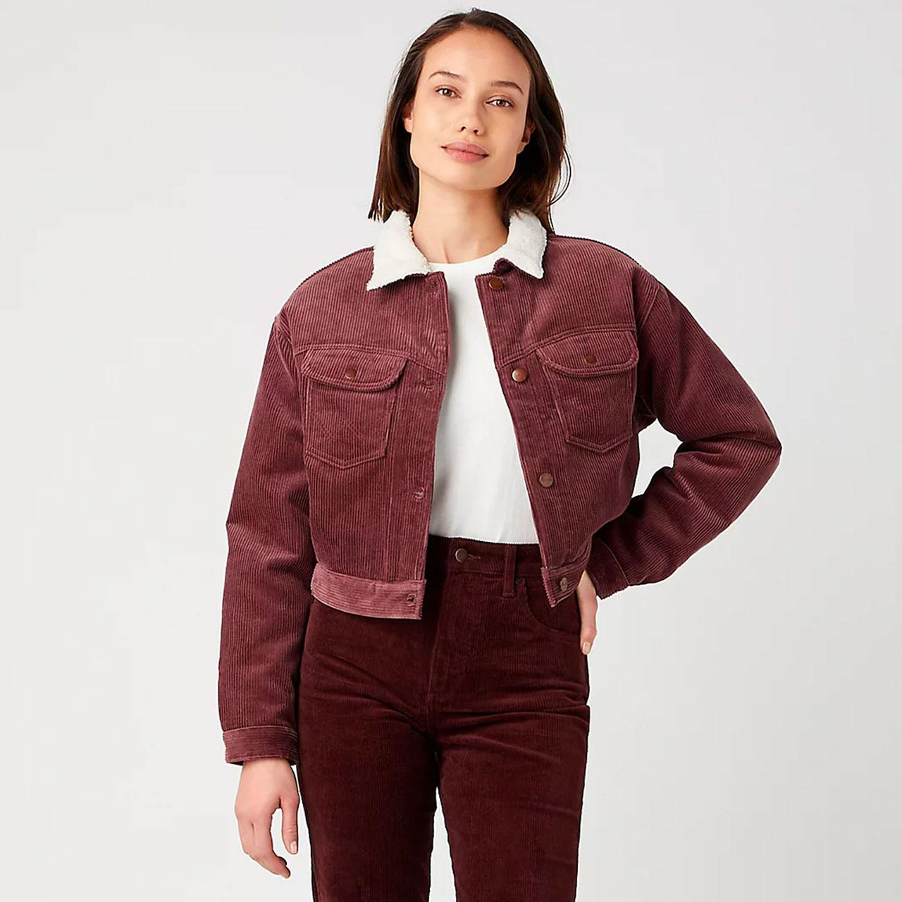 Cheetah Jacket Time And Tru Women's Button Down Corduroy Shacket