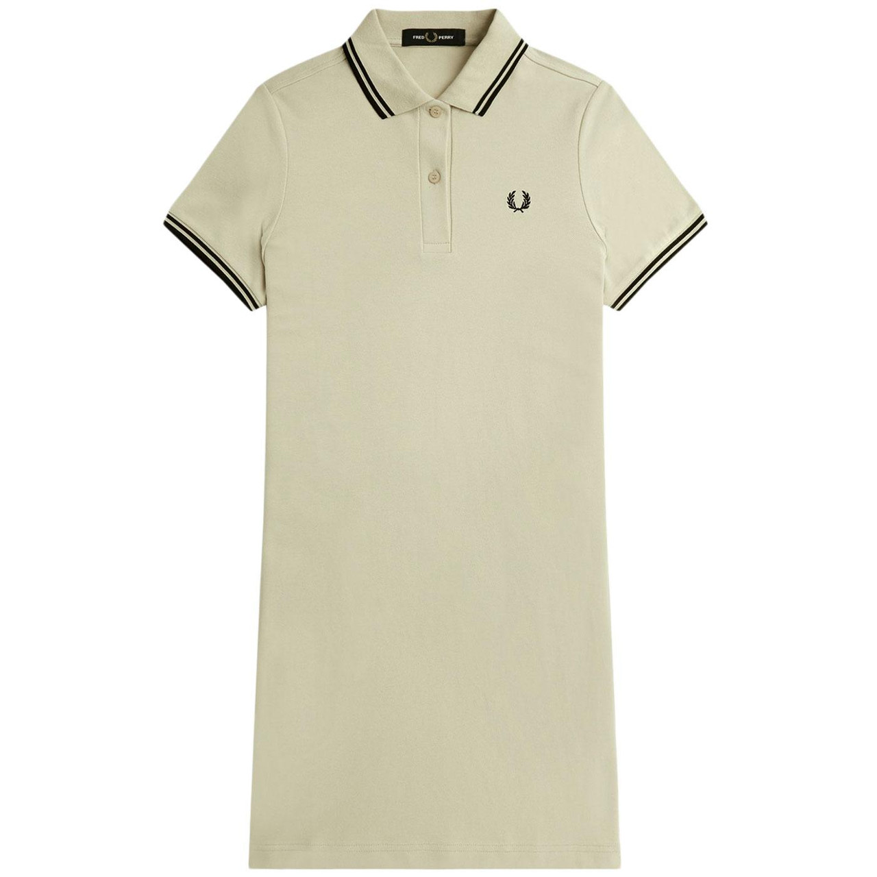 トップス Twin Tipped Fred Perry Dress OATMEAL Twin Tipped Fred Perry Shirt Dress - Light Ecru / Putty Pink